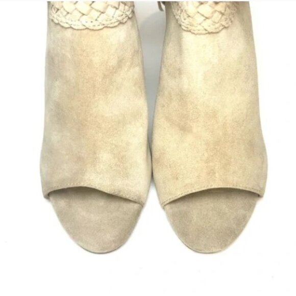 Wittner Cream Suede Peep-Toe Heeled Mules| 38 - Picture 2 of 7